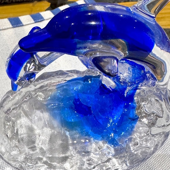 🐬 Stunning Vintage Rare Cristal d’Arques Mother & Baby Dolphin Figurine France 🐬 - Picture 11 of 16